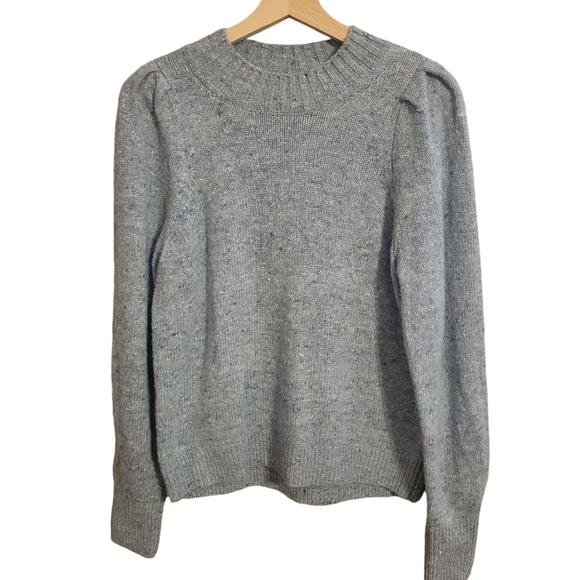 Faherty Boone Wool Blend Puff Sleeve Sweater - Picture 1 of 7